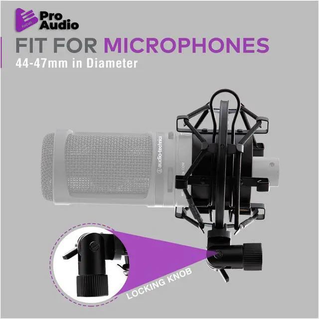 Alt view image 3 of 7 - FocusProAudio Basic Microphone Shock Mount for 44-47mm Microphones