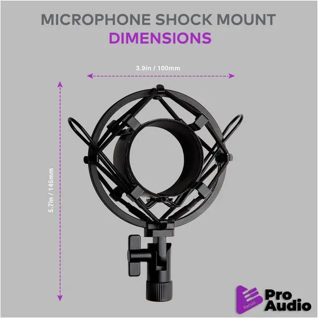 Alt view image 2 of 7 - FocusProAudio Basic Microphone Shock Mount for 44-47mm Microphones