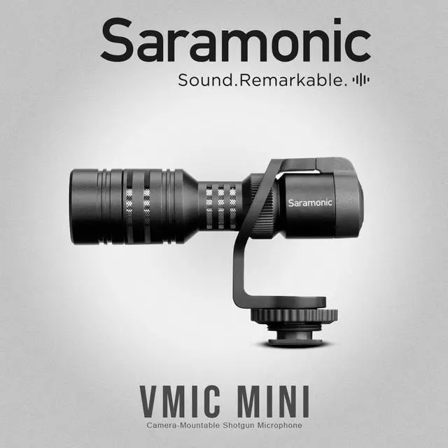 Alt view image 2 of 7 - Saramonic Vmic Mini Ultracompact Camera-Mountable Shotgun Microphone with Hard Case