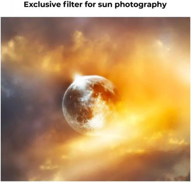 Alt view image 3 of 6 - K&F Concept 82mm Solar Filter ND100000, 16.6-Stop Solid Neutral Density Filter for DSLR Camera Nano-X Series