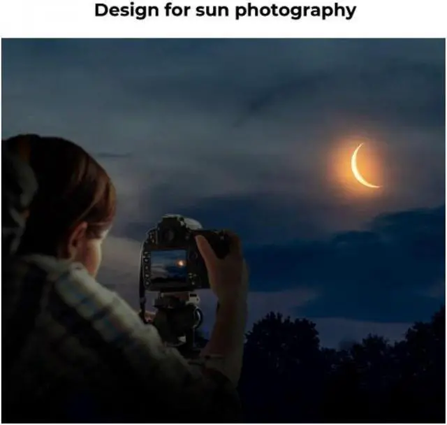 Alt view image 4 of 6 - K&F Concept 82mm Solar Filter ND100000, 16.6-Stop Solid Neutral Density Filter for DSLR Camera Nano-X Series
