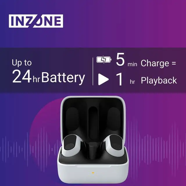 Alt view image 2 of 7 - Sony WFG700N/W INZONE Buds Truly Wireless Noise Canceling Gaming Earbuds (White) with Noise Isolating Memory Foam Tips & Silicone Earbuds (3 Pairs Each) bundle