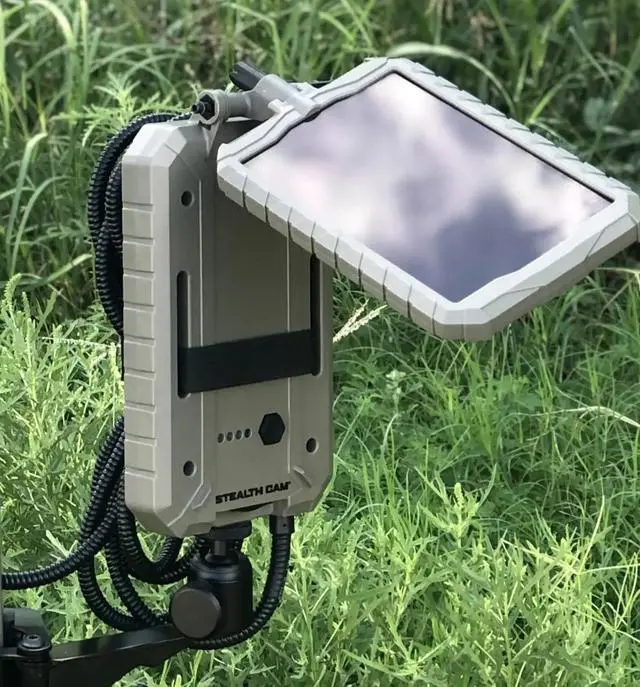 Alt view image 2 of 10 - Stealth Cam Durable Sol-Pak Solar Battery Pack | 12V Solar Power Panel, Rechargeable Battery & 10ft Insulated Cable | Co