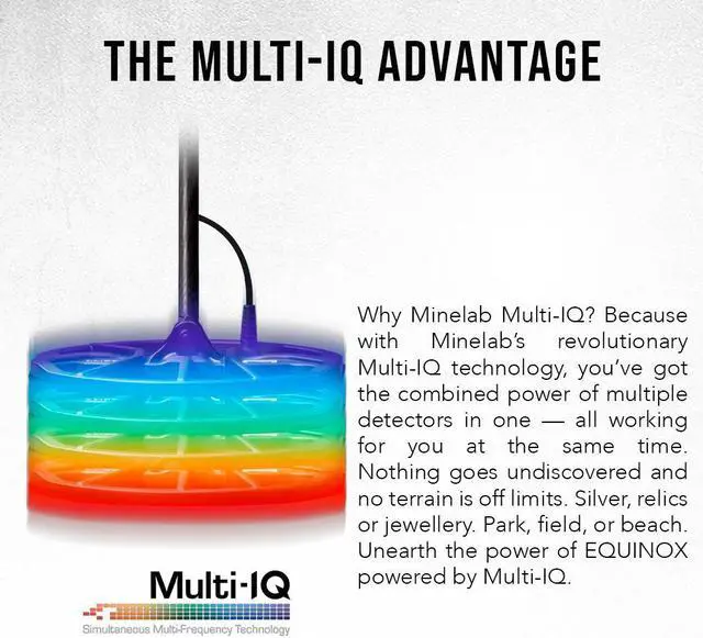 Alt view image 4 of 7 - MINELAB Equinox 700 Multi-Frequency Collapsible Metal Detector for Adults & Wireless Headphones Bundle with PRO-FIND 40 Pinpointer