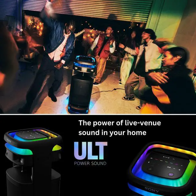 Alt view image 2 of 7 - Sony ULT TOWER 10 Party Speaker - SRSULT1000 (Black) Wired Unidirectional Dynamic Microphone Bundle