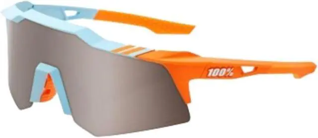 Main image of 100% Speedcraft XS Sport Performance Cycling Sunglasses (Soft Tact Two Tone - HiPER Silver Mirror Lens)