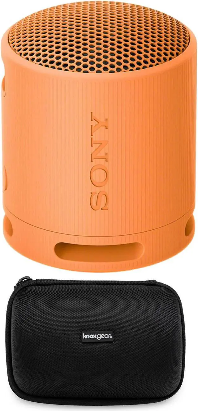 Main image of Sony SRS-XB100 Wireless Bluetooth Portable Speaker (Orange) with Case Bundle