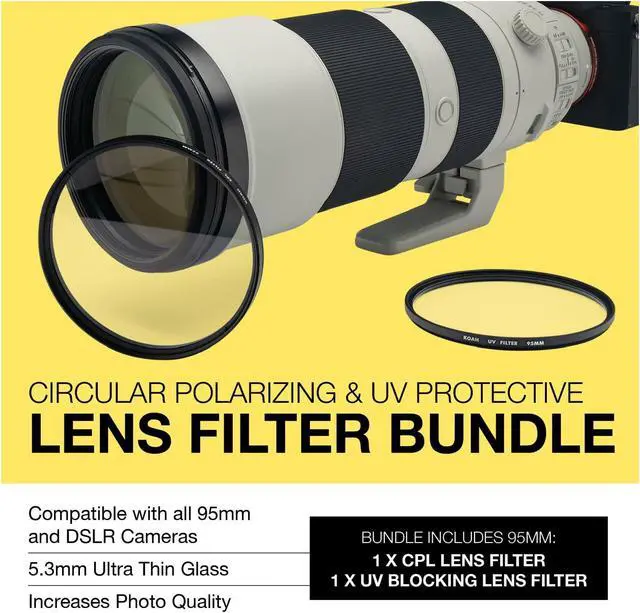 Alt view image 3 of 6 - Koah 95mm Circular Polarizing and UV Protective Lens Filter Bundle