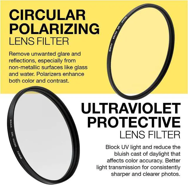 Alt view image 4 of 6 - Koah 95mm Circular Polarizing and UV Protective Lens Filter Bundle