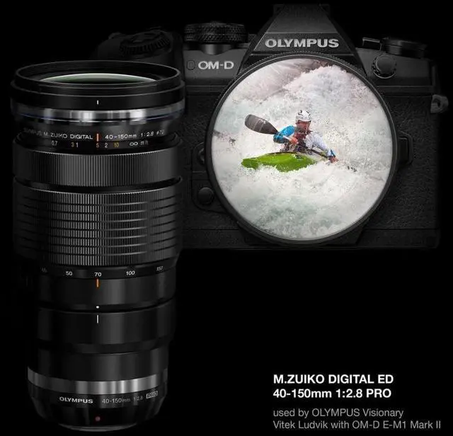 Alt view image 7 of 7 - OM System M.ZUIKO DIGITAL - 40 mm to 150 mm - f/22 - f/2.8 - Varifocal Lens, 72 mm Attachment - 0.21x Magnification - 3.8x Optical Zoom