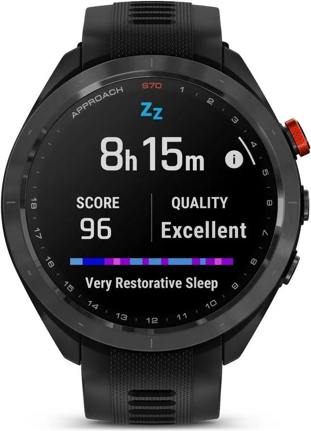 Alt view image 11 of 18 - Garmin Approach S70, 47mm, Premium GPS Golf Watch, Black