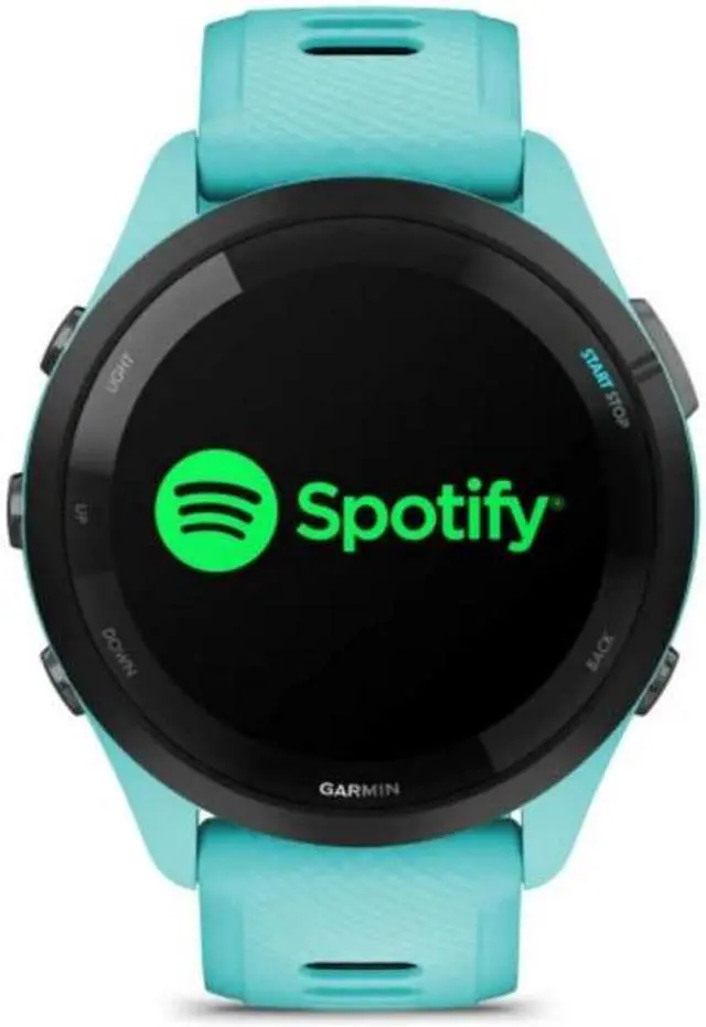 Alt view image 6 of 7 - Garmin Forerunner 265 GPS Running Smartwatch (Aqua) with Charger Stand Bundle