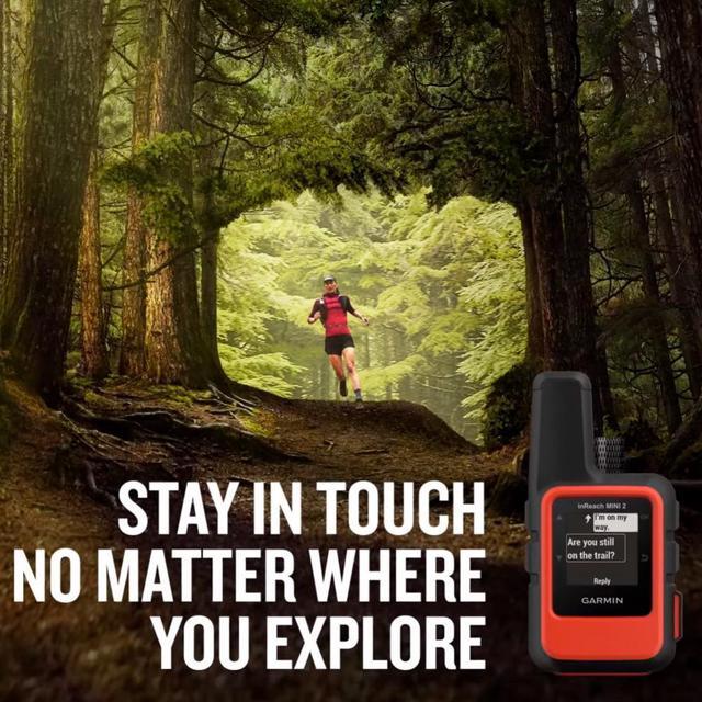 Alt view image 3 of 7 - Garmin inReach Mini 2 Satellite Communicator (Red) with Waterproof Hard Case (Black) and Portable Accessory bundle