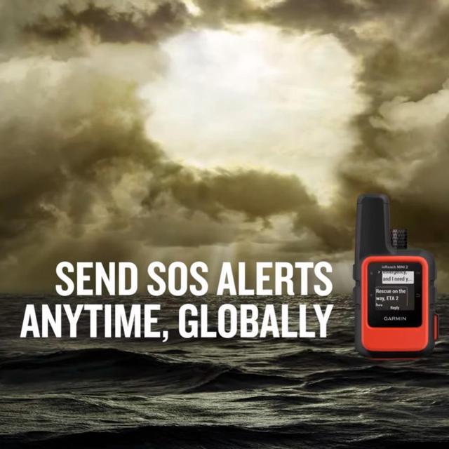 Alt view image 4 of 7 - Garmin inReach Mini 2 Satellite Communicator (Red) with Waterproof Hard Case (Black) and Portable Accessory bundle