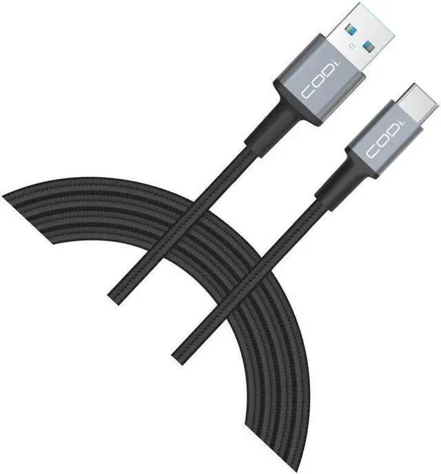 Alt view image 9 of 10 - Codi 6' Braided Nylon USB-C to USB-C Charge & Sync Cable