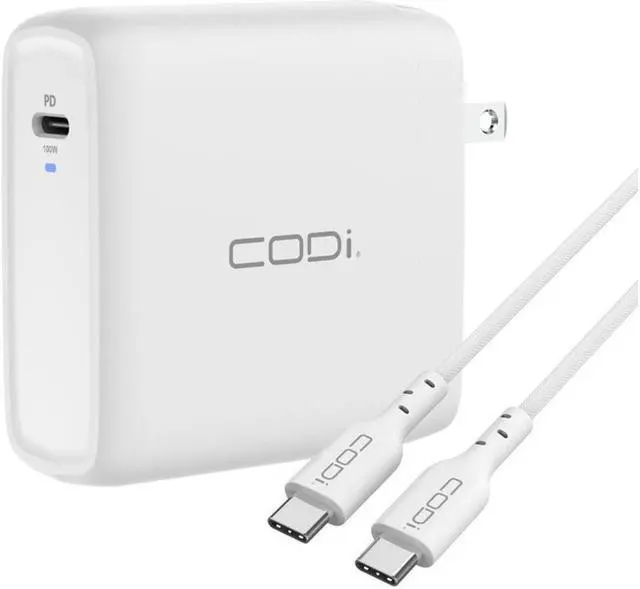 Main image of CODi 100W Wall USB-C Charger with USB2.0 EPR Braided Cable