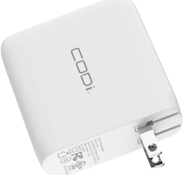 Alt view image 4 of 12 - CODi 100W Wall USB-C Charger with USB2.0 EPR Braided Cable