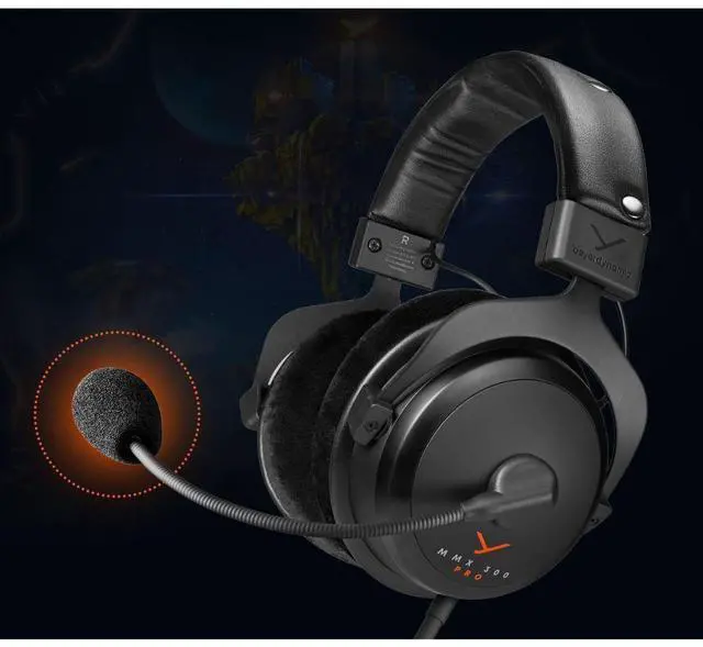 Alt view image 6 of 7 - Beyerdynamic  MMX 300 PRO gaming headset with STELLAR.45 driver and condenser microphone, closed
