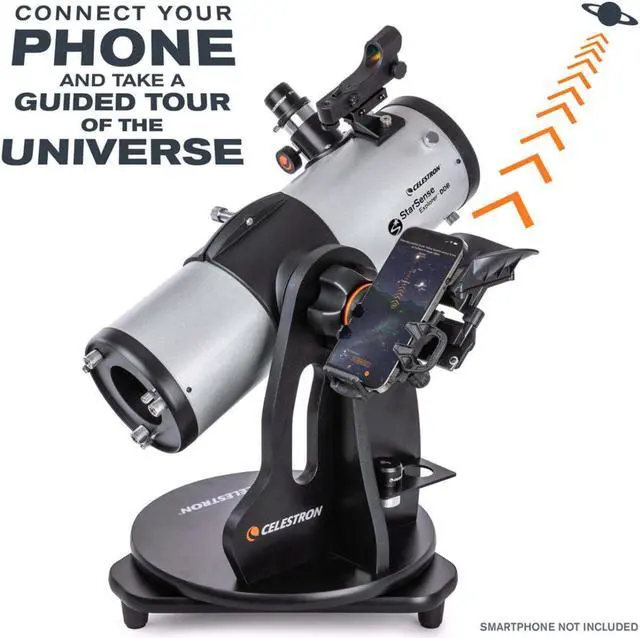 Alt view image 7 of 14 - Celestron Starsense Explorer 114mm Tabletop Dobsonian Telescope