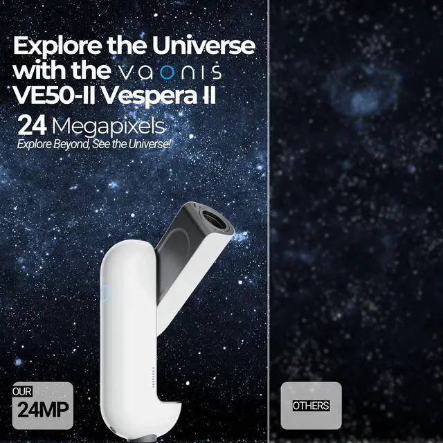 Alt view image 2 of 7 - Vaonis Vespera II Smart Telescope with Protective Hard Case, and Tripod Bundle