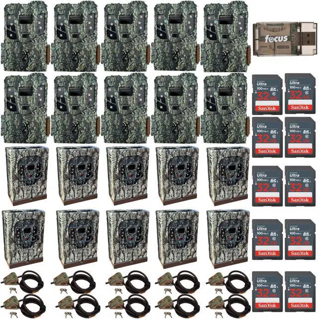 Main image of Browning 10PK Pro Scout Max HD Cell TrailCamera, Sec/Box, LockCable 32GB MC, CR