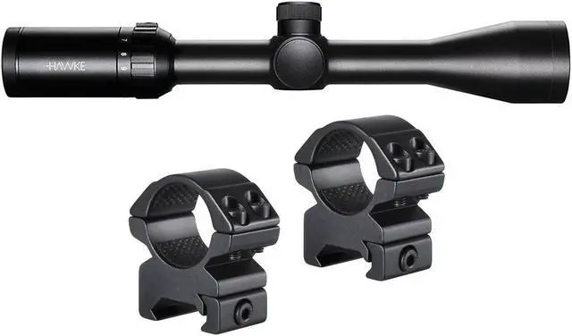 Main image of Hawke Vantage Riflescope and 2-Piece Medium Riflescope Rings Bundle