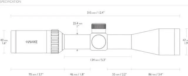 Alt view image 7 of 7 - Hawke Vantage Riflescope and 2-Piece Medium Riflescope Rings Bundle