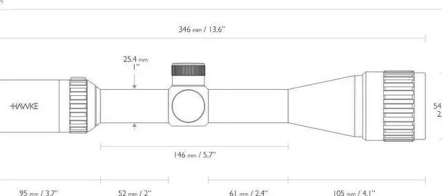 Alt view image 7 of 7 - Hawke Sport Optics Vantage 4-12x40 AO Mil Dot Riflescope with Distressed Cap