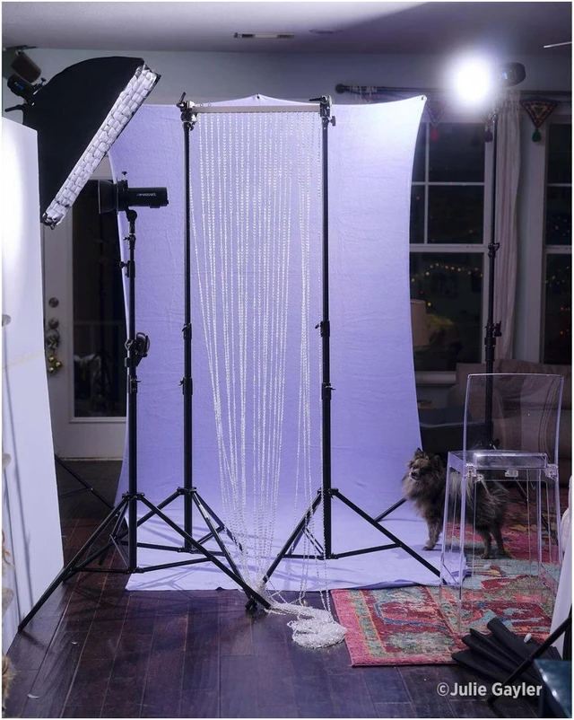 Alt view image 7 of 12 - Westcott X-Drop Wrinkle-Resistant Backdrop (Periwinkle Purple, 5 x 12 Feet)