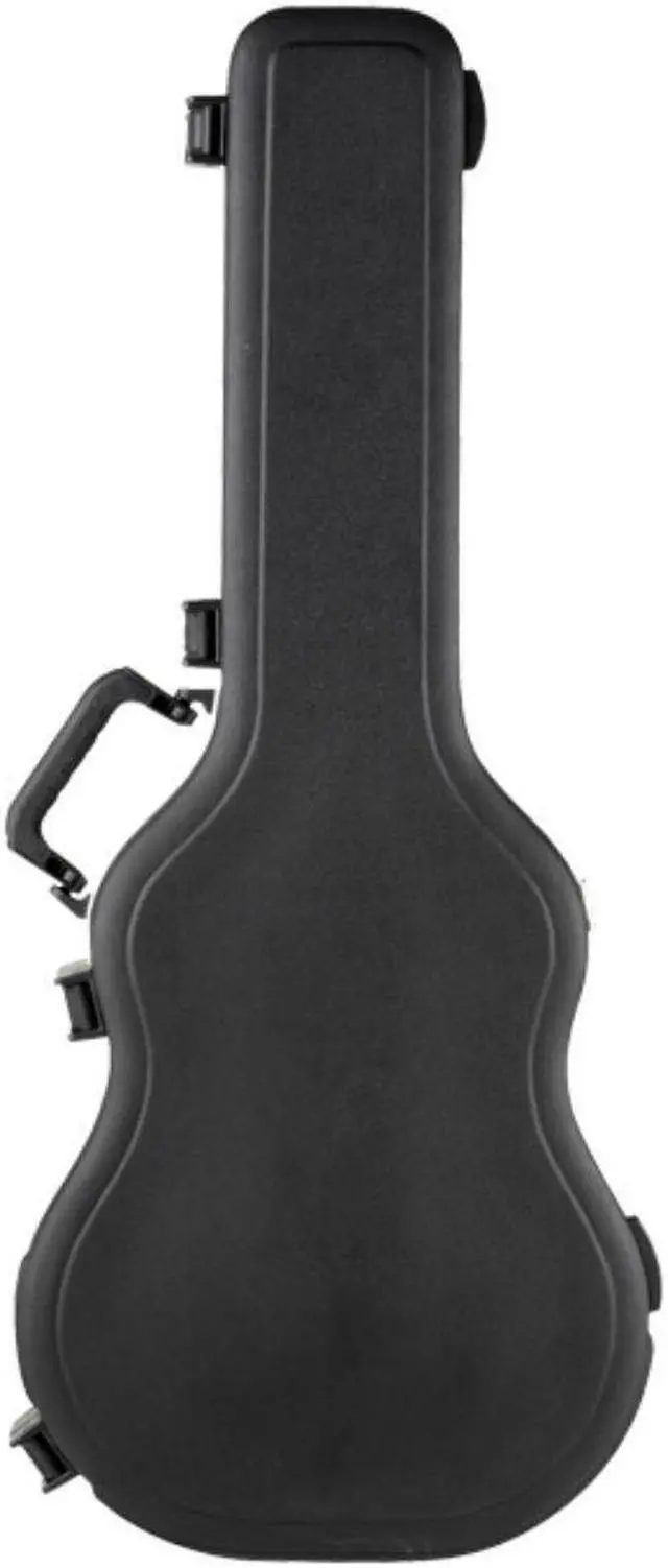 Alt view image 8 of 13 - SKB SKB-30 Deluxe Thin-Line Acoustic-Electric and Classical Guitar Case Black