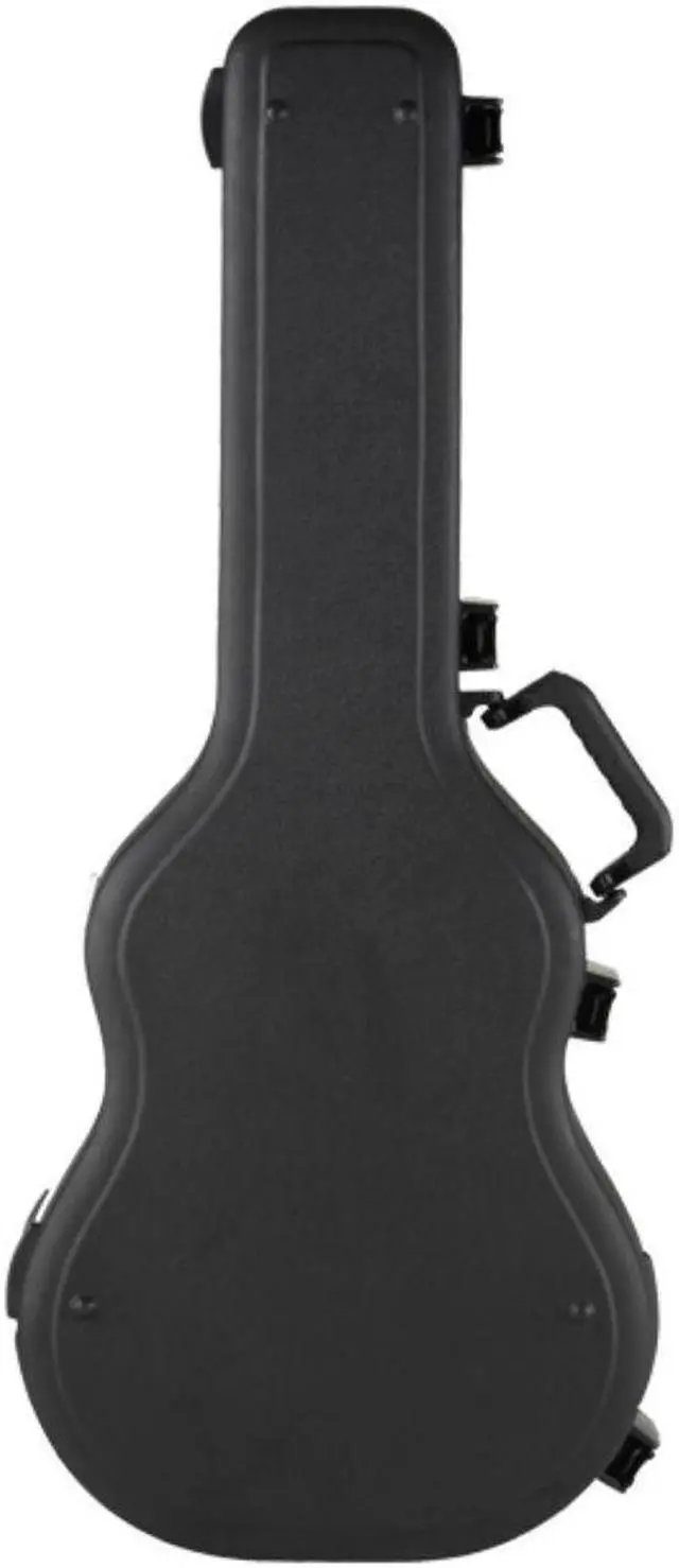 Alt view image 9 of 13 - SKB SKB-30 Deluxe Thin-Line Acoustic-Electric and Classical Guitar Case Black