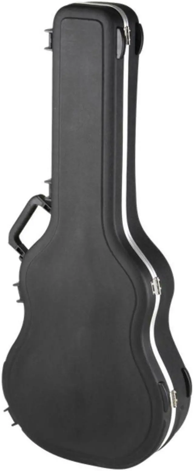 Alt view image 10 of 13 - SKB SKB-30 Deluxe Thin-Line Acoustic-Electric and Classical Guitar Case Black