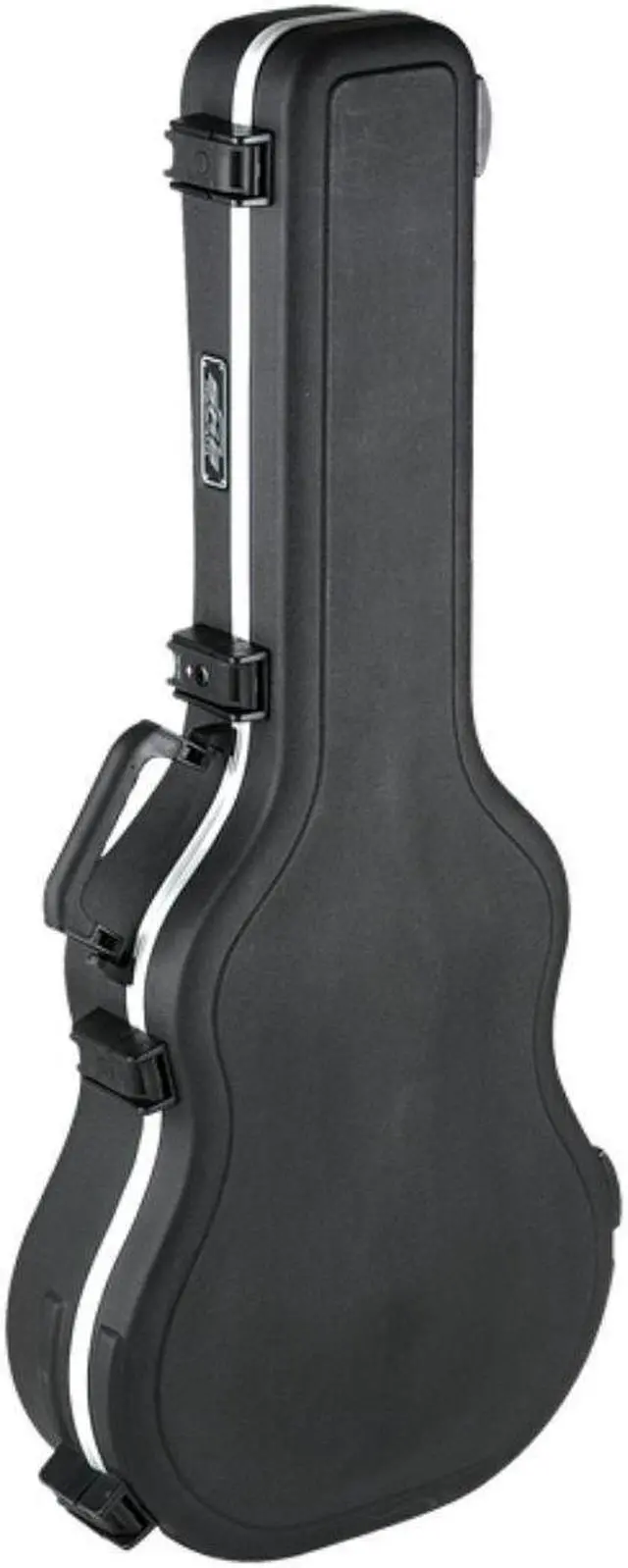 Alt view image 11 of 13 - SKB SKB-30 Deluxe Thin-Line Acoustic-Electric and Classical Guitar Case Black