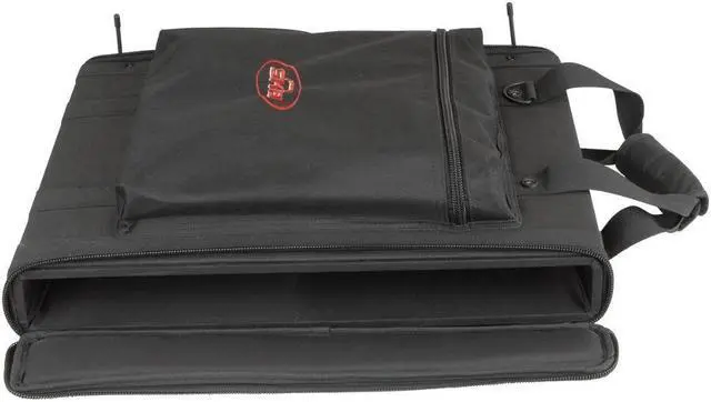 Alt view image 3 of 6 - SKB 1SKB-SC191U 1U Soft Rack Case, Steel Rails, Heavy Duty zippers, outer pocket, Shoulder straps
