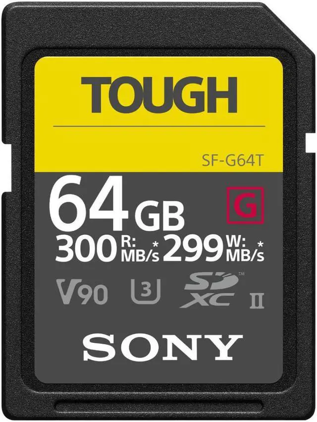 Alt view image 2 of 7 - Sony 64GB UHS-II Tough G-Series SD Card with Rechargeable Battery Pack Bundle