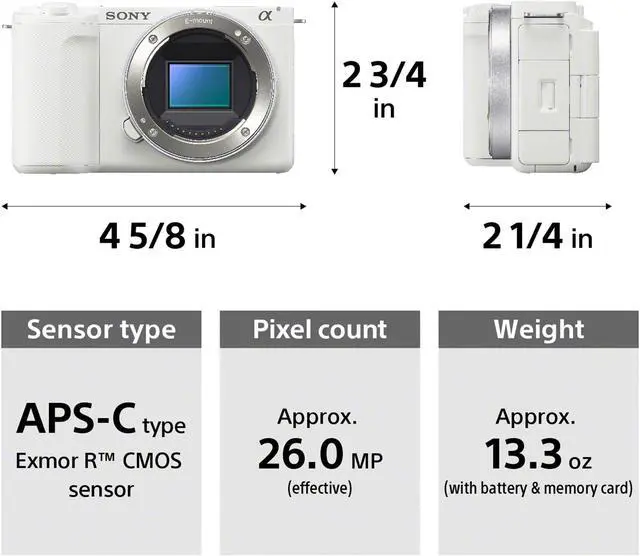 Alt view image 6 of 14 - Sony Sony Alpha ZVE10 II APS-C Interchangeable Lens Mirrorless Content Creators Camera (White)