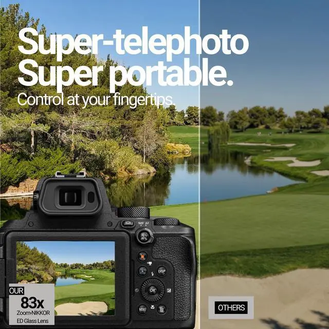 Alt view image 2 of 7 - Nikon COOLPIX P950 Digital Camera (Black) with 64GB SD Card and Camera Case and Accessory Bundle