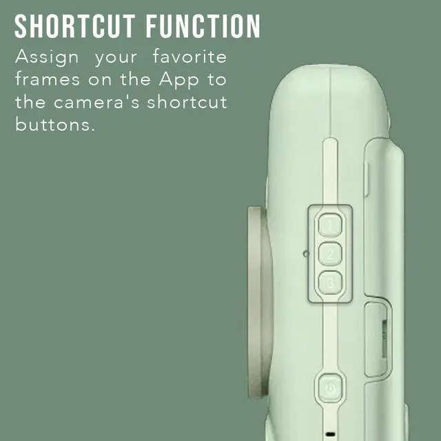 Alt view image 3 of 7 - Fujifilm INSTAX MINI LIPLAY C GREEN VN EX D US + Color/B+W Film and Accessories Kit