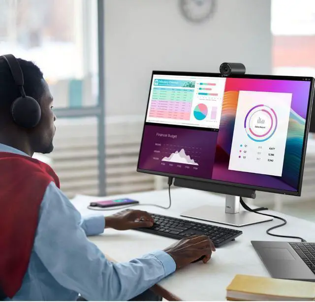 Alt view image 8 of 18 - Dell Pro 27 Plus Monitor 27 FHD IPS 100Hz, 5ms,16:9 Aspect Ratio Height, Tilt, Swivel, Pivot, HDMI, DisplayPort & VGA - P2725H