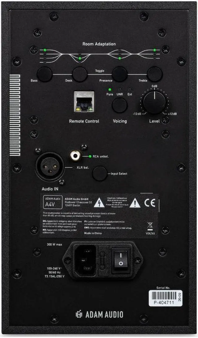Alt view image 3 of 6 - Adam Audio A4V 4-Inch Powered 2-Way Studio White Monitor