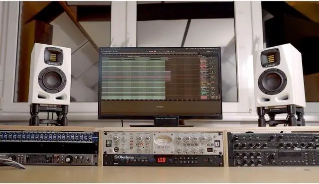 Alt view image 5 of 6 - Adam Audio A4V 4-Inch Powered 2-Way Studio White Monitor