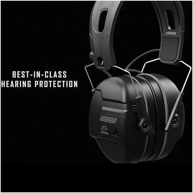 Alt view image 2 of 7 - Walkers RECON Digital Electronic Black Muff with SAC Technology and NRR 26