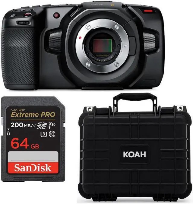 Main image of Blackmagic Design Pocket 4K Cinema Camera Bundle with 64GB Memory Card and Case