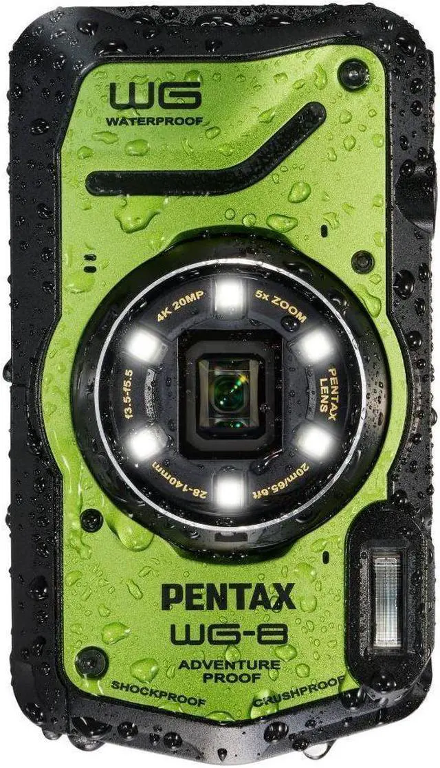 Alt view image 7 of 7 - PENTAX WG-8 Green Bundle