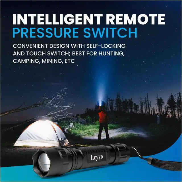 Alt view image 5 of 7 - Tactical Rechargeable Flashlight with Picatinny Rail Mount