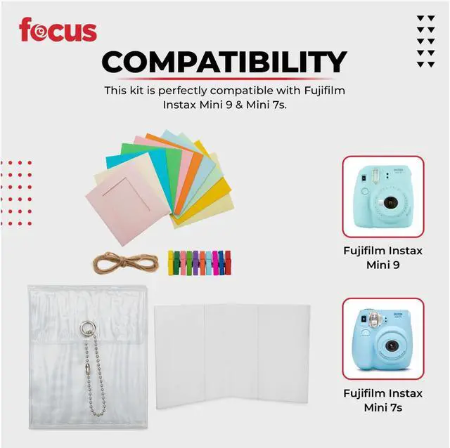 Alt view image 7 of 7 - Polaroid Accessory Bundle with Transparent Hanging Album, V Frame & Paper Frame