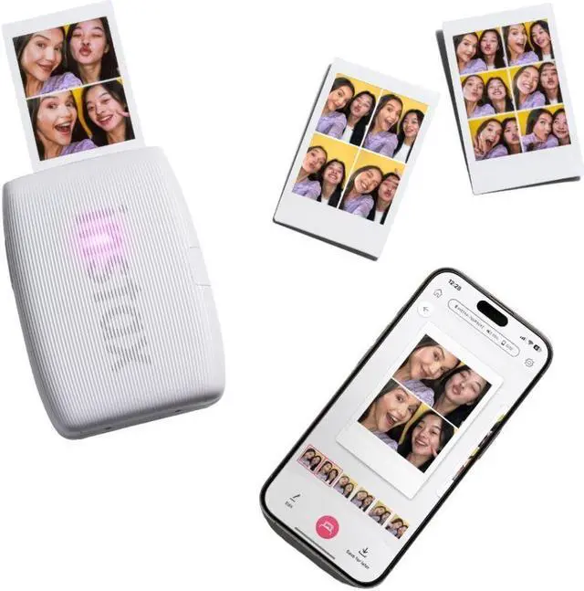 Alt view image 13 of 20 - Fujifilm Instax Mini Link 3 Smartphone Printer - Clay White