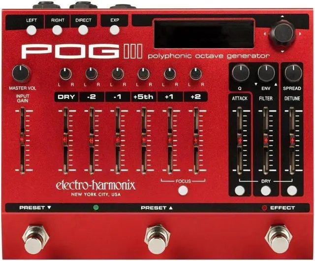 Main image of Electro-Harmonix POG3 Red Polyphonic Octave Generator Pedal with Digital Circuit