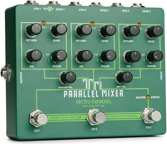 Alt view image 3 of 13 - Electro-Harmonix Tri Parallel Mixer Effects Loop Mixer/Switcher
