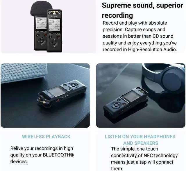 Alt view image 5 of 6 - Sony PCM A10 High Resolution Black Audio Recorder with 16GB Memory Bundle